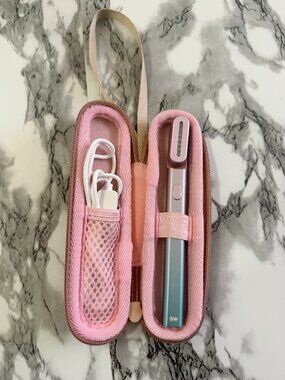 SOLAWAVE Advanced 4-in-1 Skincare Wand Rose Gold Blue Gradient + Case & Charger